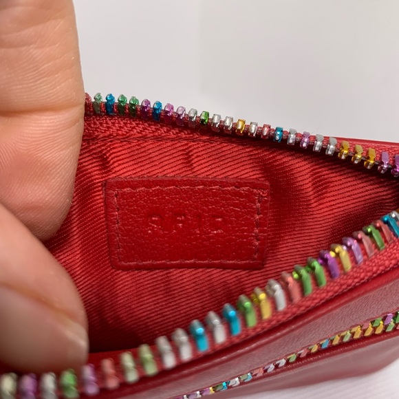 Red Leather Wallet/ Wristlet - Picture 8 of 10